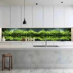 Konyhai hátfal Wallplex falburkoló Smaragd Erdő 60x120cm Biztonságos fizetés