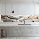 Konyhai hátfal Wallplex falburkoló Selyem Hullám 60x120cm Árcsökkenés