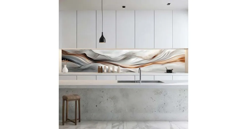 Konyhai hátfal Wallplex falburkoló Selyem Hullám 60x120cm Árcsökkenés