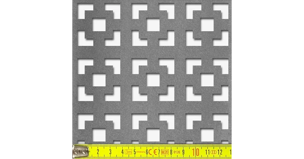 Perforált lemez Fekete MDF5 DAMASCO perforációval 1218x608x5mm Gyors kiszállítás