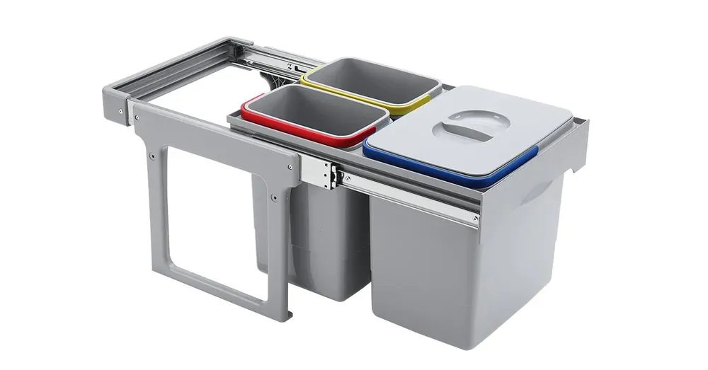 EKOTECH - Beépíthető hulladékgyűjtő EKKO EASY 40 - 1x16 liter+2x8 liter Prémium