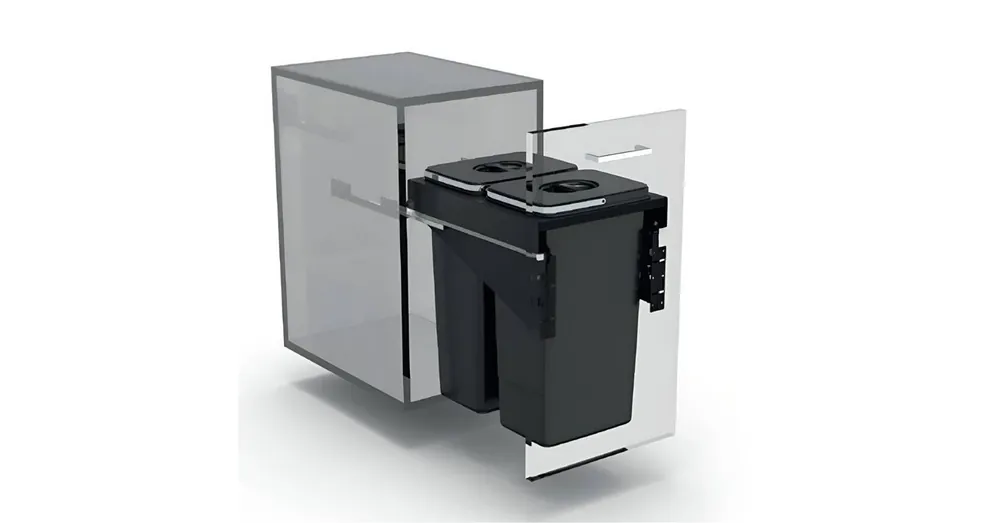 Exkluzív ajánlat EKOTECH - Beépíthető hulladékgyűjtő FRONT 40 - 2x26 liter