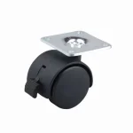 Gyors szállítás Bútorgörgő 40mm talpas fékes 25kg Fekete