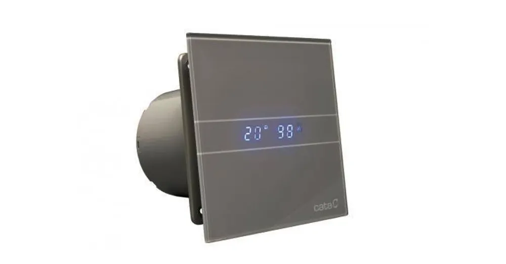Cata E-100GSTH ventilátor üveg előlappal, utószellő és páraérzékelő funkcióval Kiárusítás