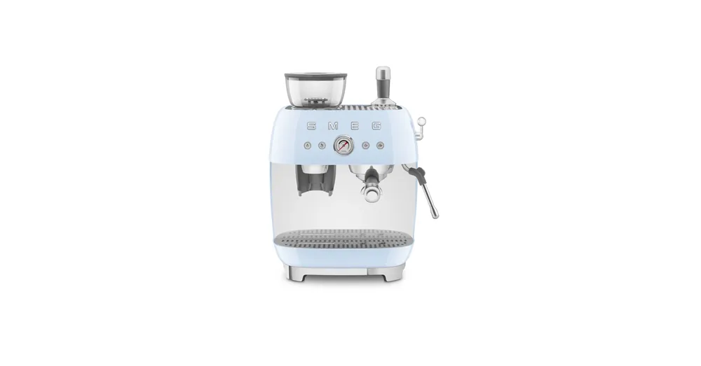 SMEG ŐRLŐVEL KOMBINÁLT ESPRESSO KÁVÉFŐZŐ, retro, világoskék Gyors szállítás