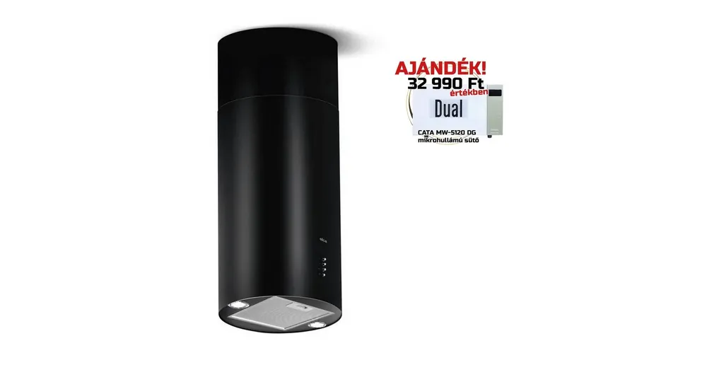 ELICA - Páraelszívó TUBE PRO ISLAND BL MAT/A/43 + Mikro MW-5120B Outlet