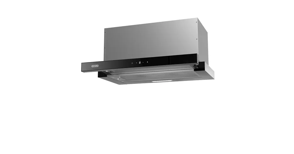 EVIDO SLIMLUX 50TC teleszkópos páraelszívó, 50 cm, érintőszenzor, fekete üveg/inox Legjobb ár