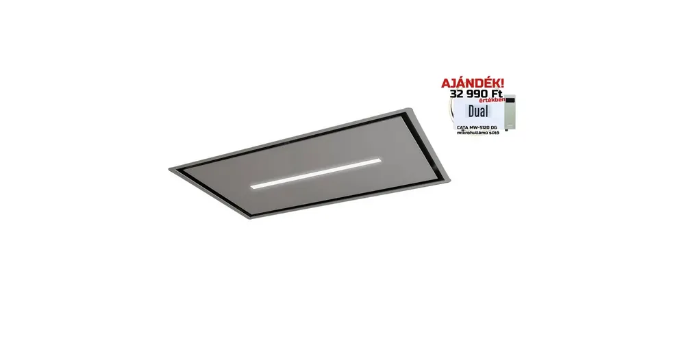 Akciós ár SIRIUS - Páraelszívó SLT-971 EM 90 cm H 160 TW Inox motor nélkül + ajándék CATA mikro MW-5120 DG