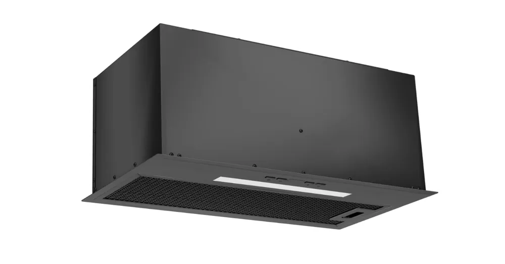 Árengedmény Kluge beépíthető matt fekete páraelszívó, 60cm, 17cm magas