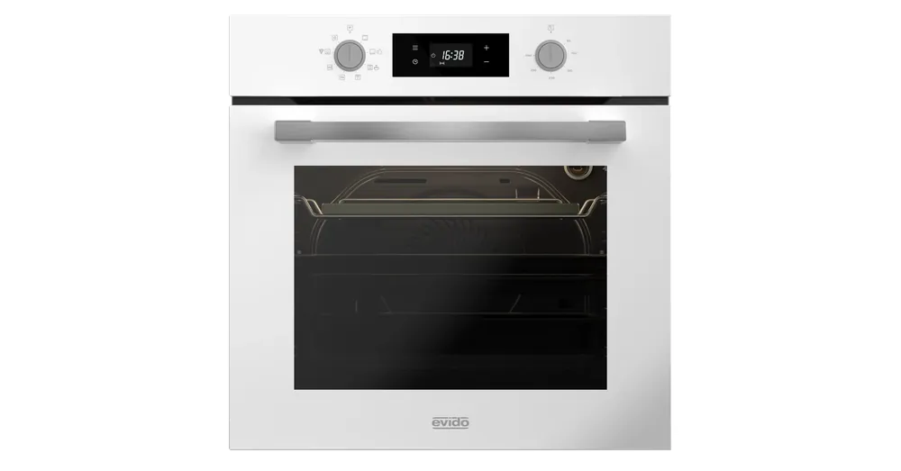 Biztonságos vásárlás EVIDO LEVEL PRO 60W multifunkciós sütő, 60 cm, fehér, AirFry és Pizza funkcióval