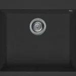 Elleci Quadra 105 gránit mosogató G40 Full Black 550x480mm Exkluzív ajánlat