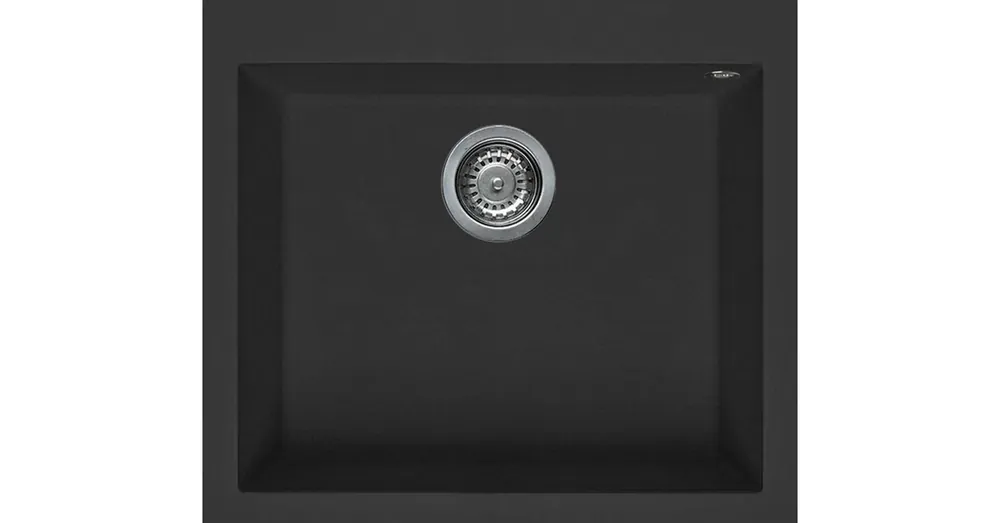 Elleci Quadra 105 gránit mosogató G40 Full Black 550x480mm Exkluzív ajánlat