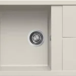 ELLECI - Mosogatótálca Unico 125 65x50 Granitek 1 m. +cseppt. Bianco soft G39 AM Végkiárusítás