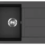 Különleges ajánlat EVIDO Cubo 45S gránit mosogató, 780 x 500 mm, antracit
