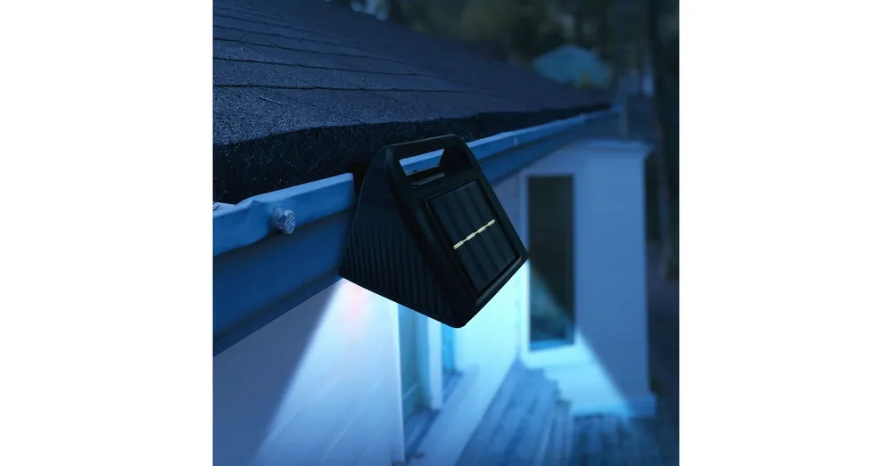 Szolár ereszcsatorna fény - 6 hidegfehér SMD LED - fekete Akciós ár