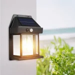 Szolár mozgásérzékelős fali lámpa - 1 filament LED - fekete - 12 x 6 x 17 cm Biztonságos fizetés