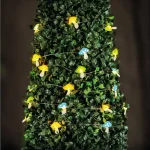 Szolár LED fényfüzér - gomba - 2,4 m - 25 LED - melegfehér Biztonságos fizetés