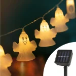 LED szolár fényfüzér - szellem - 10 LED - 1,1 méter - melegfehér Legnépszerűbb