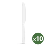 Azonnali szállítás Többször használatos bioműanyag kés készlet - 10 db / csomag