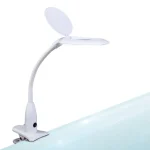 Asztali LED lámpa - nagyítóval - csipeszes - fehér Outlet