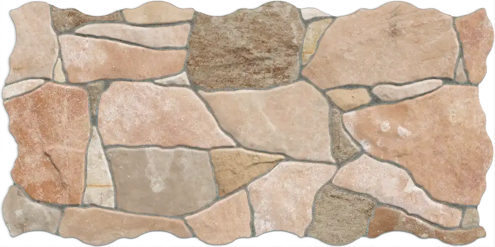 Falburkoló / Padlólap, Keros BG Piedra Natural, szabálytalan alakú lap, 23*46 cm I.o. Kiárusítás