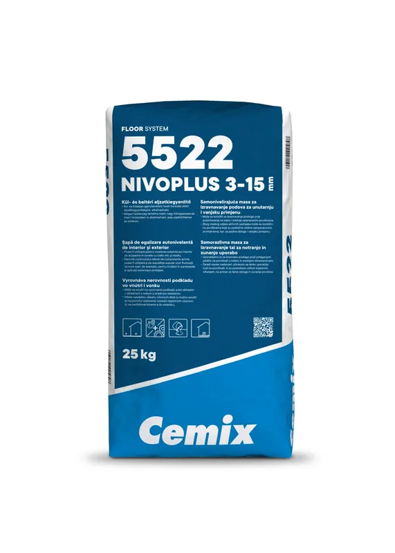 Aljzatkiegyenlítő, Cemix, 5522 Nivoplus 3-15 mm, önterülő, 25 kg Azonnali szállítás