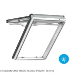 Velux, Felnyíló tetőablak, GPU MK06 0066 3-rétegű üveg, műanyag bevonat fa maggal, 78x118 cm Outlet