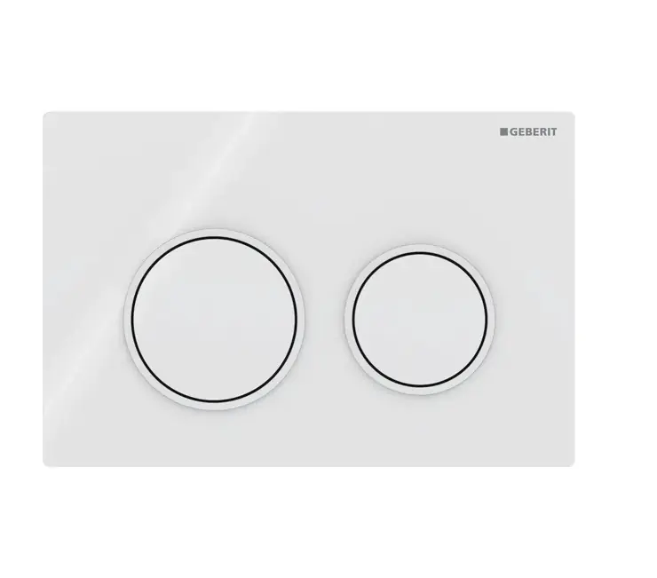 Árcsökkenés Nyomólap, Geberit, Omega20 115.085.11.1, Omega tartályhoz, 2 mennyiséges, fehér - matt fehér
