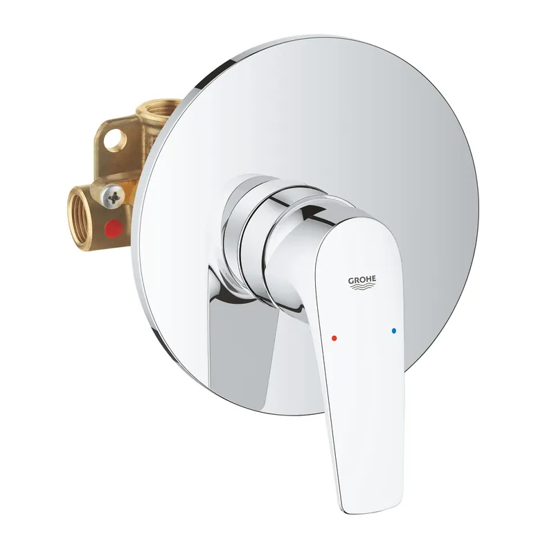 Biztonságos fizetés Grohe, BauFlow, egykaros zuhany csaptelep 1 utas, alaptesttel 29112000
