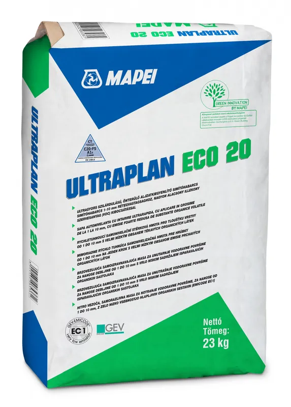 Bestseller Aljzatkiegyenlítő, Mapei, Ultraplan Eco 20 önterülő, 1-10 mm, 23 kg