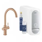 Különleges ajánlat Grohe Blue Home mosogató csaptelep, kezdőkészlet C-kifolyós, matt warm sunset 31455DL1