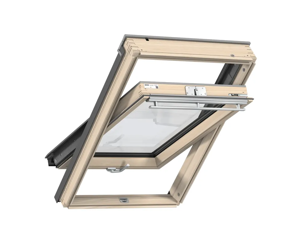 Velux, Tetőtéri ablak, GZL PK08 1051B, 2-rétegű üvegezés, lakkozott fa, 94x140 cm Alacsony ár