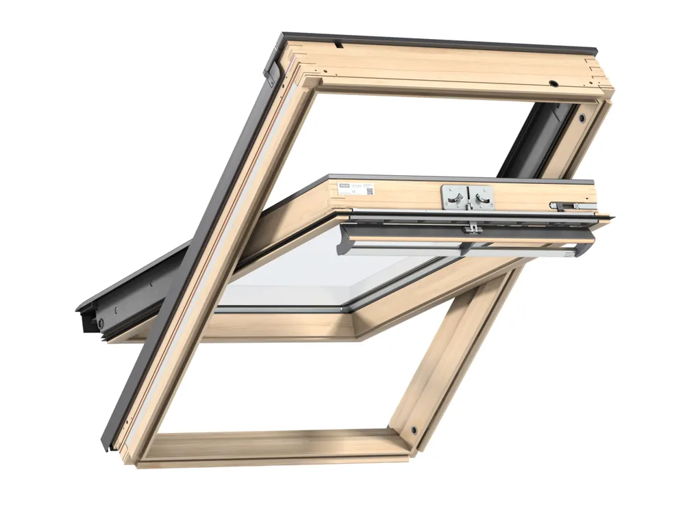 Biztonságos fizetés Velux, Tetőtéri ablak GGL MK06 3070, 2-rétegű üveg, lakkozott fa, 78x118 cm
