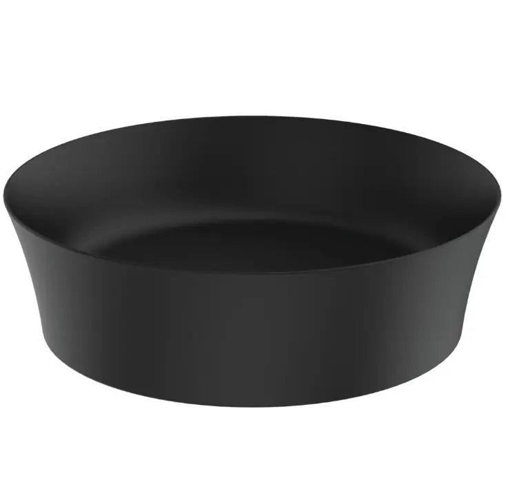 Legkelendőbb Ideal Standard, Ipalyss kerek mosdó, pultra építhető 40 cm, matt fekete, E1398V3