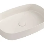 Olcsó Msodó, Sapho, Infinity Oval 10NF65055-2K, pultra ültethető, csaplyuk nélkül, matt elefántcsont, 55 cm