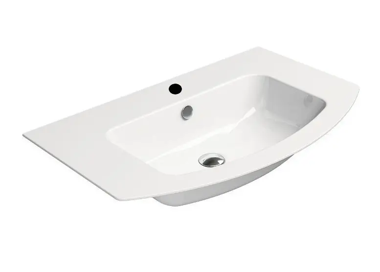 Expressz kézbesítés Mosdó, Sapho, GSI Pura Slim 8826111, falra szerelhető, csaplyukkal, 82 cm