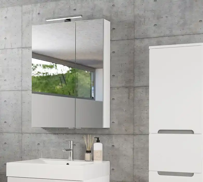 Fürdőszobabútor, tBoss, Mirror Box Recta, 60 tükrös felsőszekrény Expressz kézbesítés
