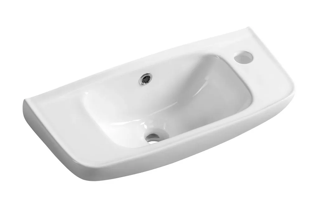 Mosdó, Sapho, Aqualine Small 10TP70051, falra szerelhető, csaplyukkal, 51 cm Ne maradj le
