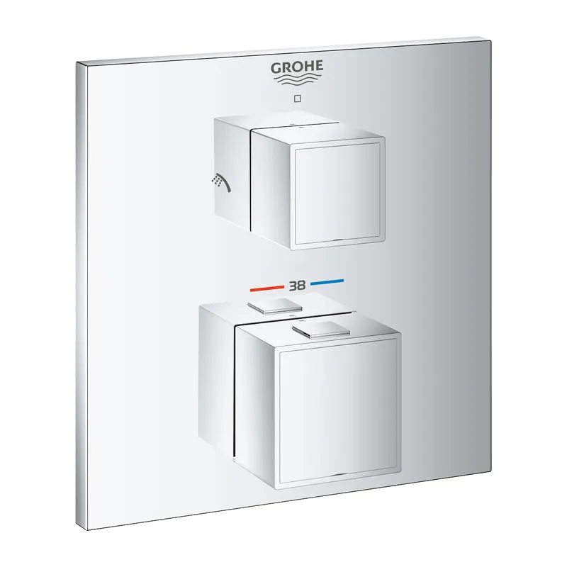 Olcsóbb Grohe, Grohtherm Cube termosztátos zuhany keverő, 2 fogyasztós 24154000