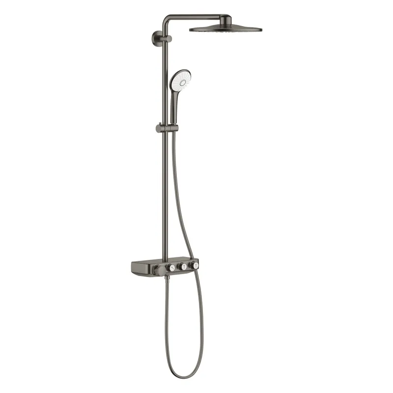 Grohe Euphoria SmartControl 310 Termosztátos zuhanyrendszer Rainshower SmartActive 310 fejzuhany, brushed hard graphite 26507AL0 Végkiárusítás