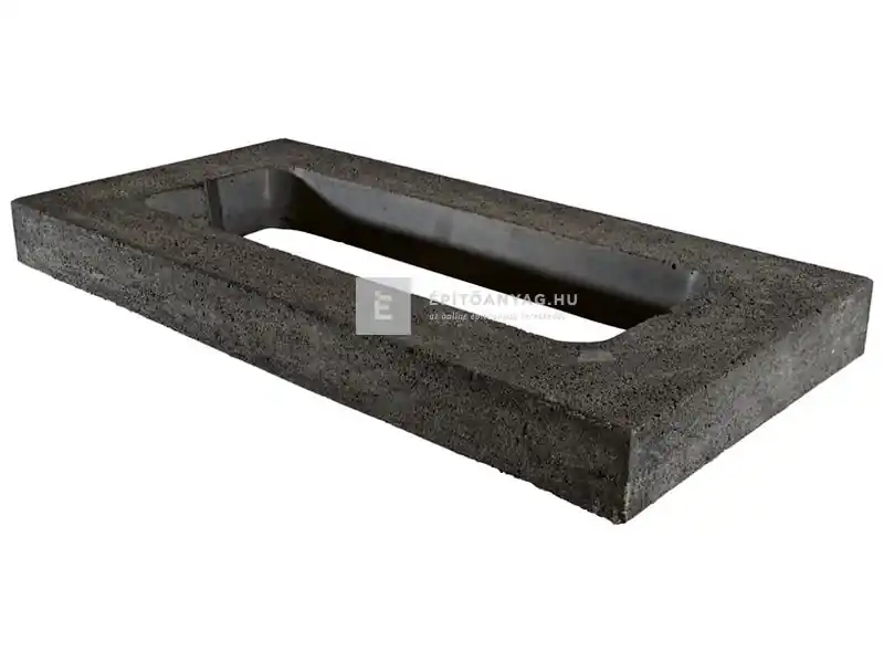 KK Kavics Vezúv MF támfal félkő antracit 29x58x6 cm Biztonságos fizetés