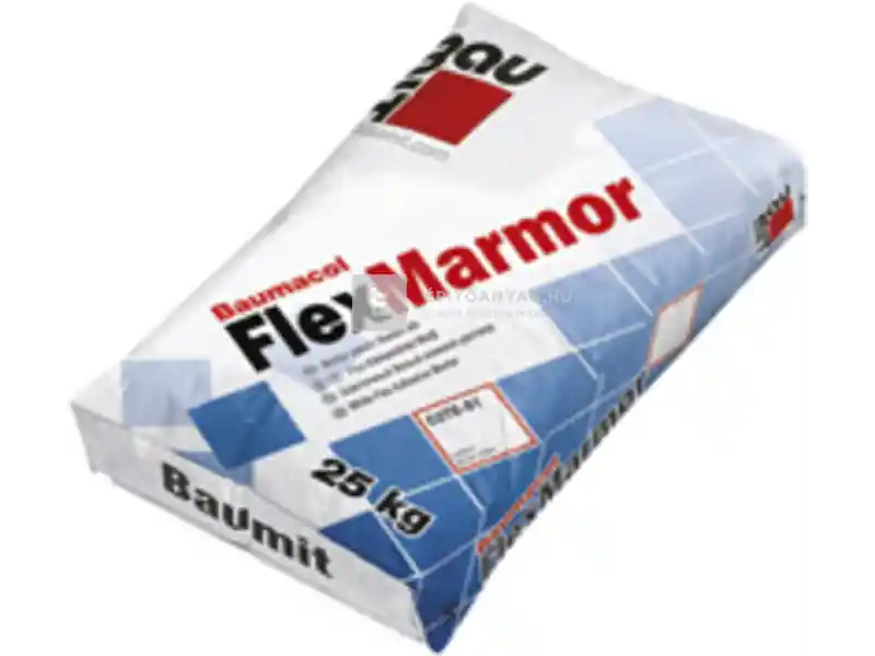 Biztonságos fizetés Baumit Baumacol FlexMarmor burkolatragasztó 25 kg