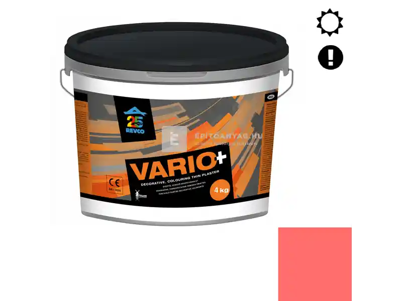 Alacsony ár Revco Vario+ Struktúra gördülőszemcsés vékonyvakolat 2 mm scarlet 4 4 kg