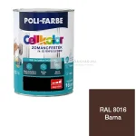Olcsóbb Poli-Farbe Cellkolor magasfényű zománcfesték RAL 8016 barna 5 l