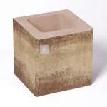 Leier Modern kerítéskő félkő natúr, satírozott beige-barna 20x20x20 cm Azonnali szállítás