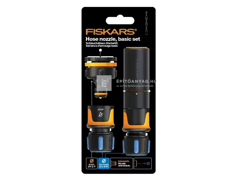 Népszerű Fiskars fúvóka + csatlakozók 1/2"