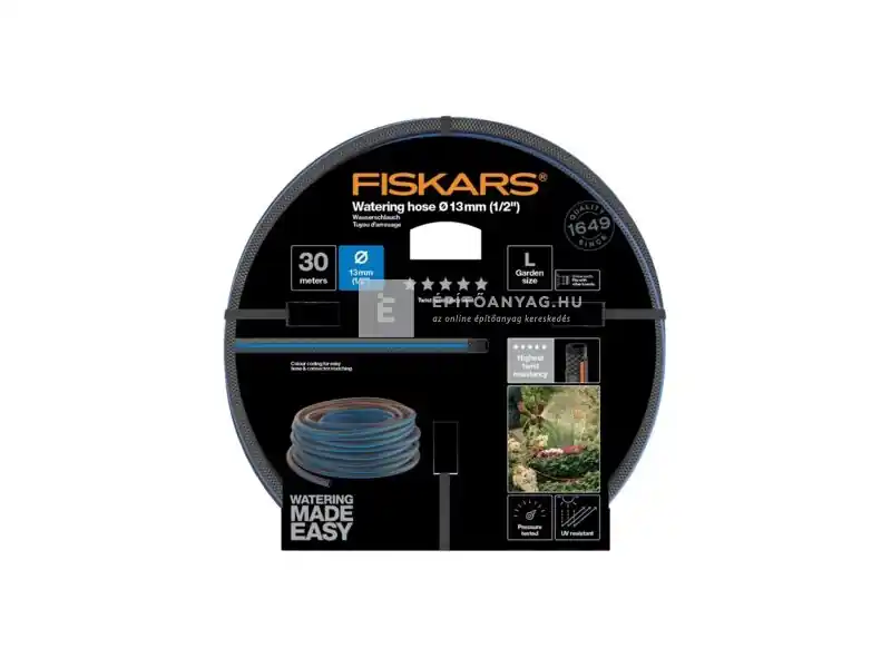 Fiskars locsolótömlő 1/2", 30 m, Q5 Expressz kézbesítés
