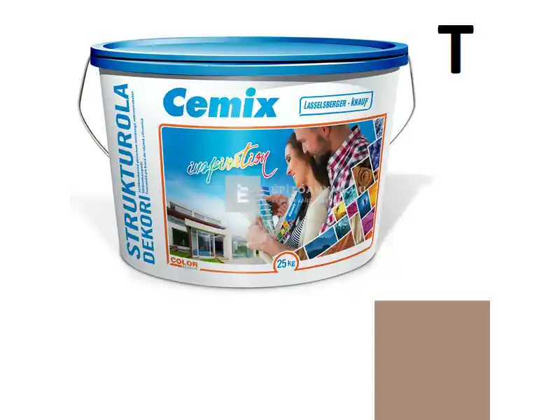 Árengedmény Cemix 2704 StrukturOLA Dekor diszperziós vékonyvakolat, kapart 2 mm 4927 brown 25 kg