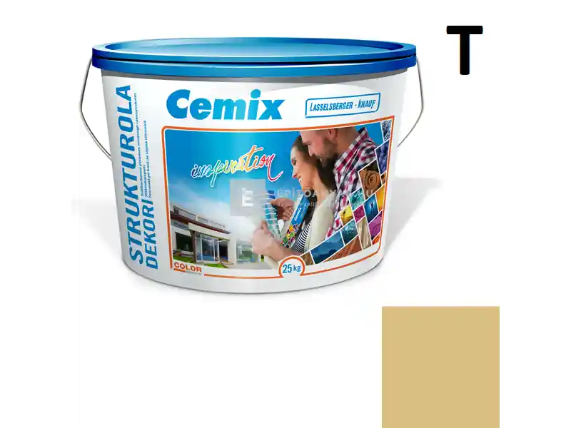 Cemix 2704 StrukturOLA Dekor diszperziós vékonyvakolat, dörzsölt 2 mm 4319 orange 25 kg Rendeld meg most