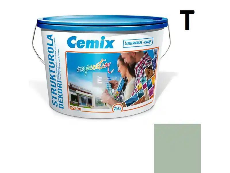 Akció Cemix 2704 StrukturOLA Dekor diszperziós vékonyvakolat, dörzsölt 2 mm 4527 green 25 kg